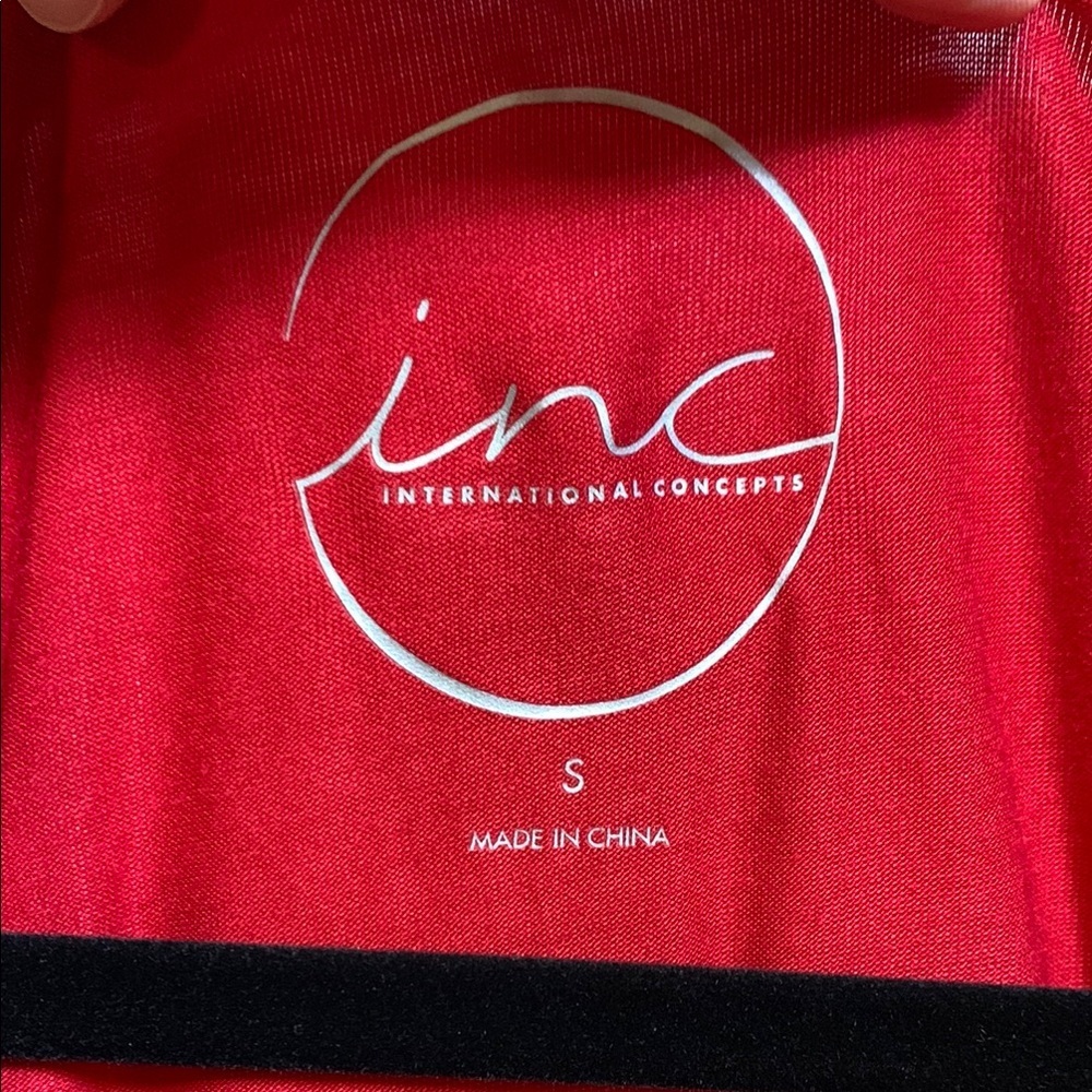 INC Red Sequin Top - Picture 2 of 4